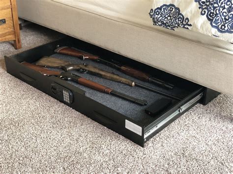 gun cabinet horizontal steel|best under bed shotgun safe.